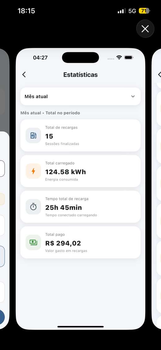 Entenda seu consumo no aplicativo Quadrivolt