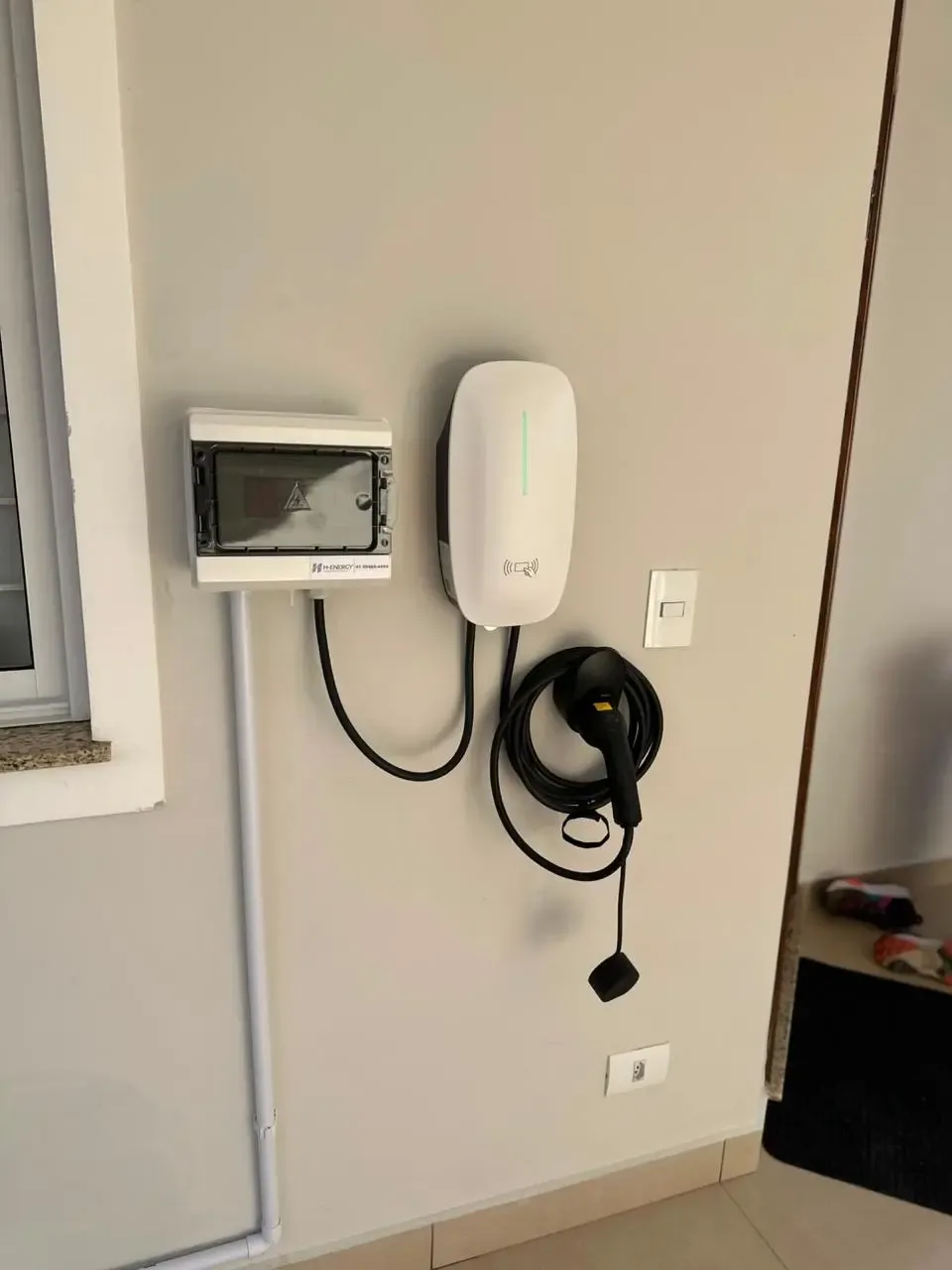 Carregador residencial com quadro de proteção dedicado